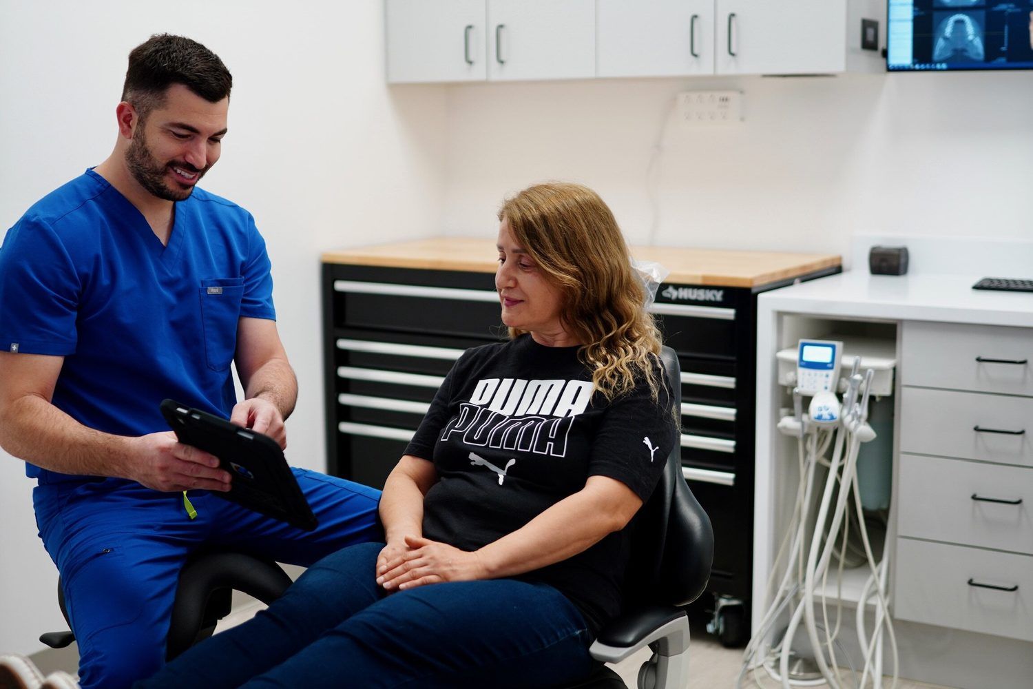 A comfortable Love Dental treatment room with a view